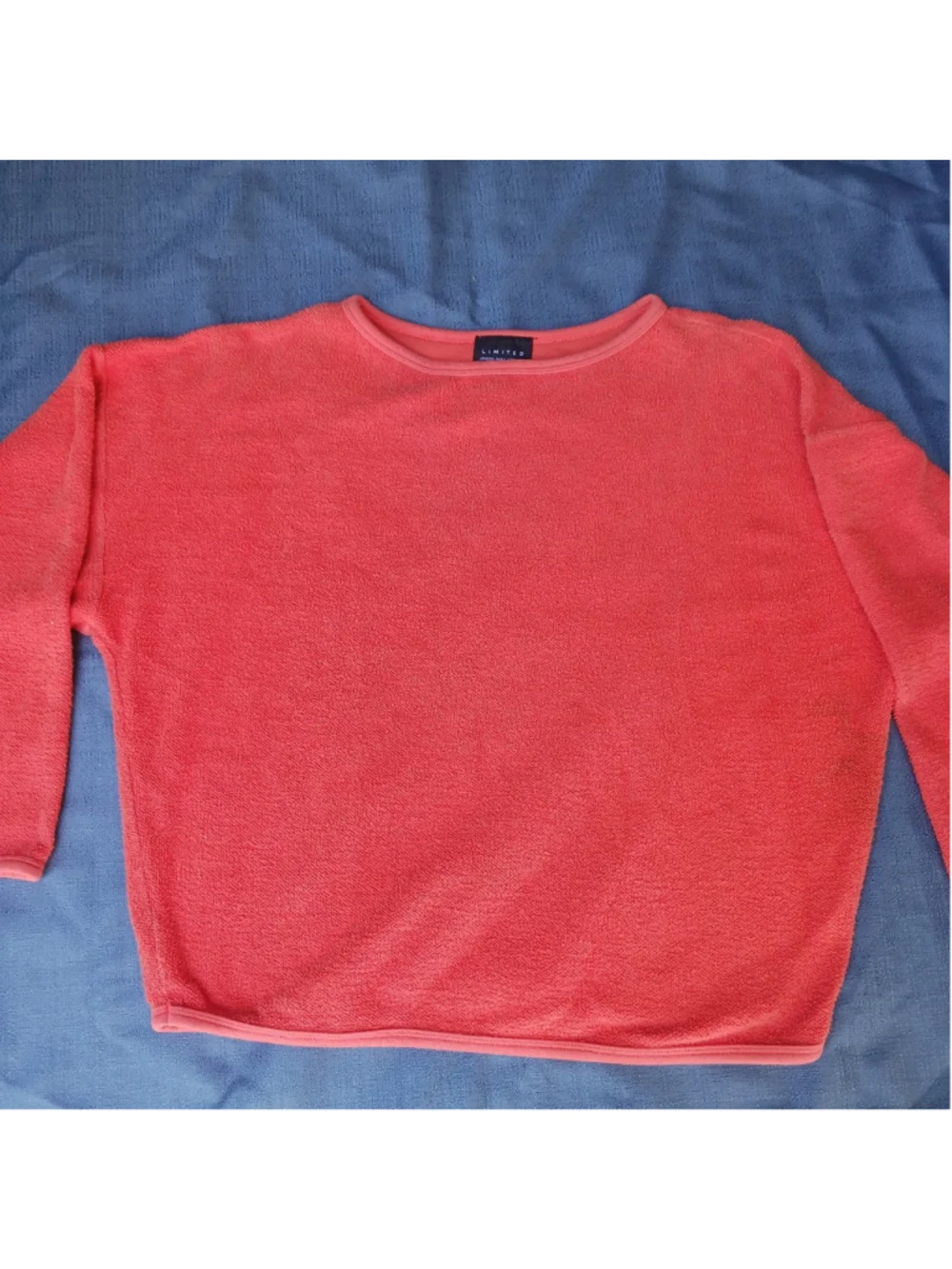 VTG The Limited Orange Terry Sweatshirt Oversized Boat Neck comfy Beachy Boho